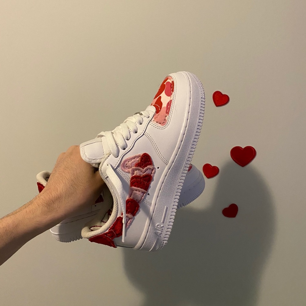 custom bape heart ones